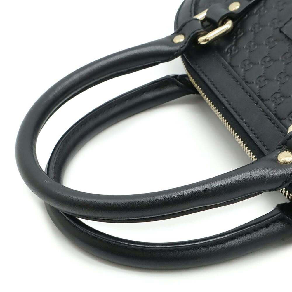 GUCCI Micro Guccissima Handbag/Shoulder Bag in Black Leather (449654) - Picture 5 of 10